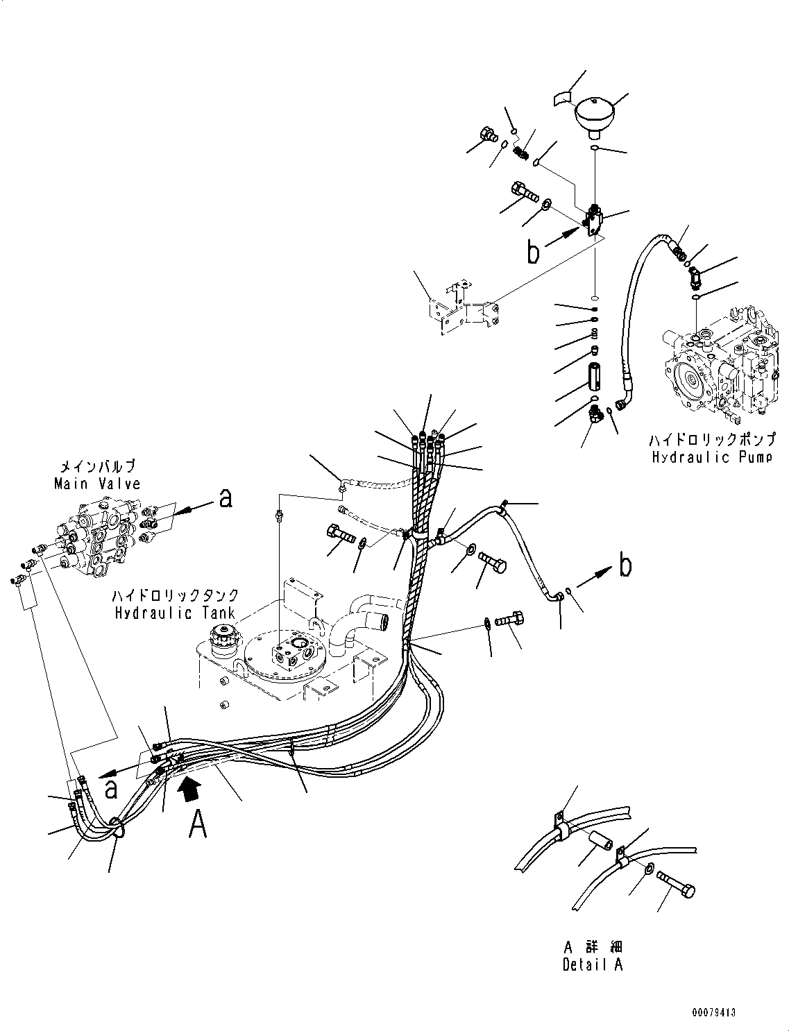 Wheel Loaders Komatsu / WA250-6 S/N 75053-UP (North America Standard Machine)(0000454c) / Hydraulic Piping, Work Equipment Control Proportional Pressure Control (PPC) Piping (2/2) (#75053-)(H014011 : H4200-003009)