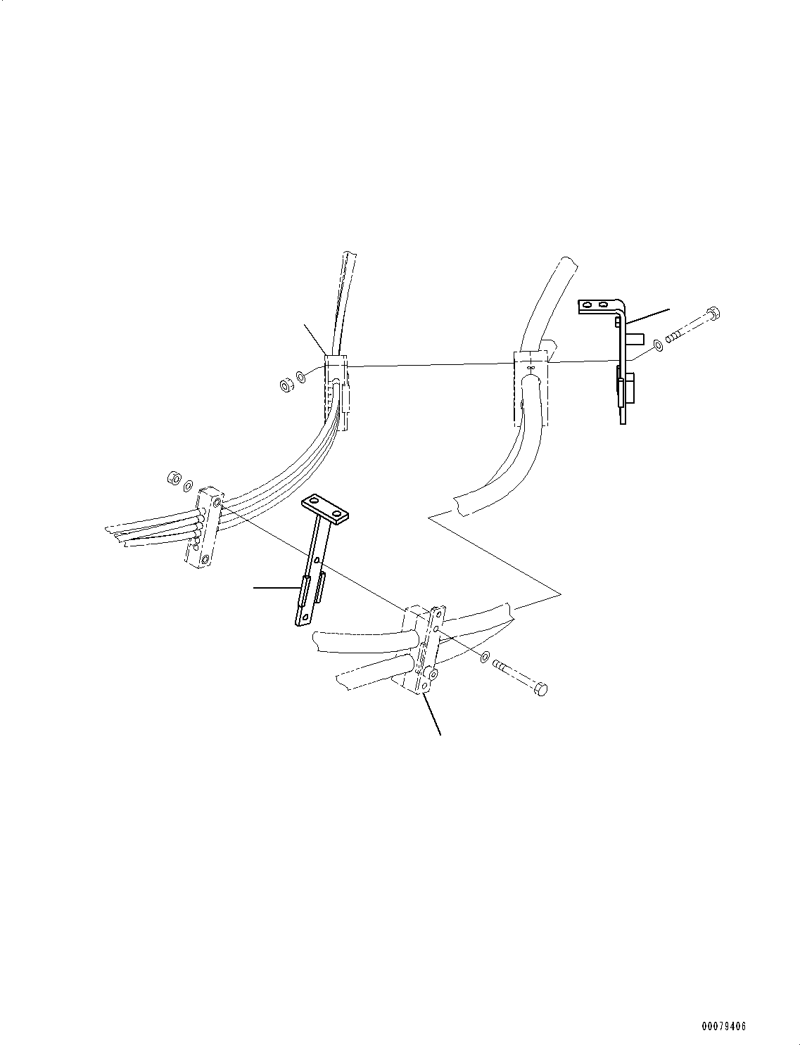 Wheel Loaders Komatsu / WA250-6 S/N 75053-UP (North America Standard Machine)(0000454c) / Hydraulic Piping, Related Parts (1/2) (#75042-)(H016006 : H4200-007005)