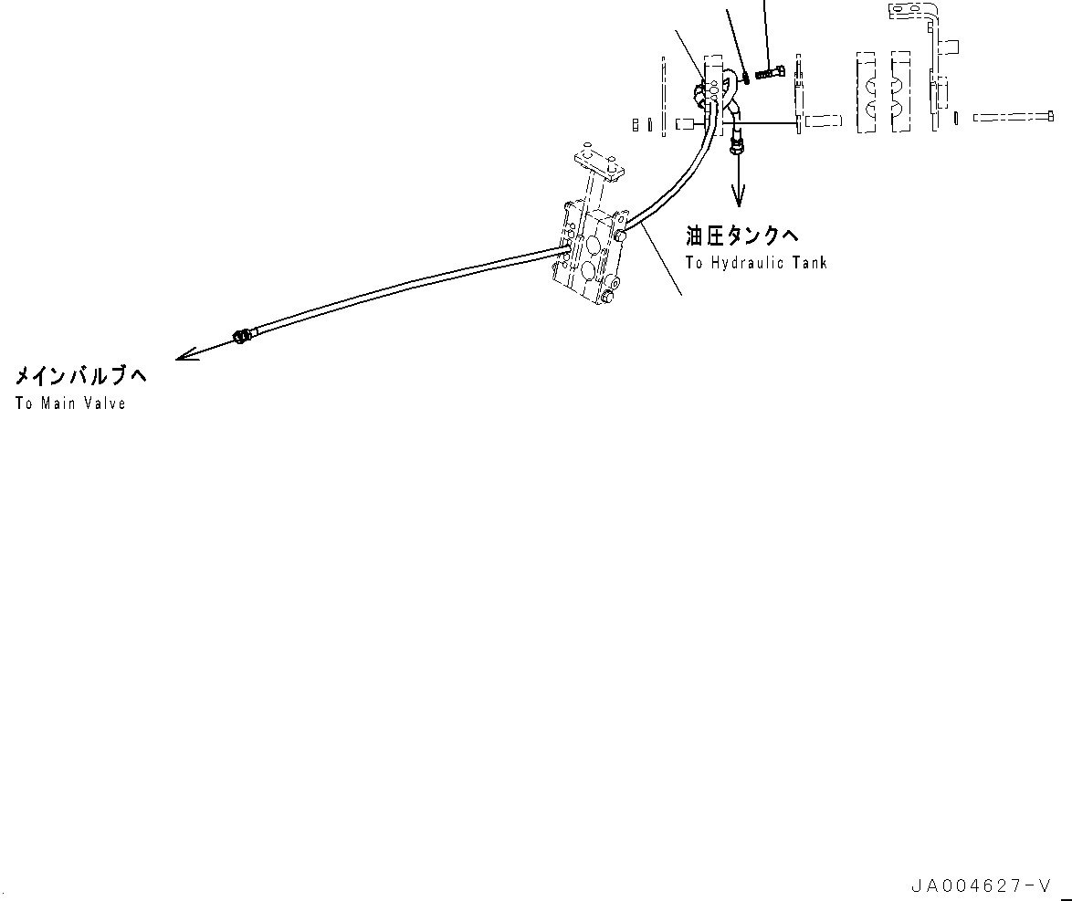 Wheel Loaders Komatsu / WA250-6 S/N 75053-UP (North America Standard Machine)(0000454c) / Hydraulic Piping, Seal Drain Piping (#75042-)(H016019 : H4200-007015)