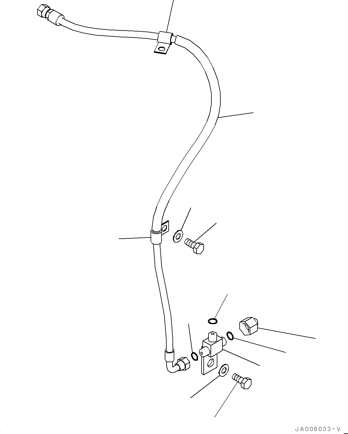 Wheel Loaders Komatsu / WA250-6 S/N 75053-UP (North America Standard Machine)(0000454c) / Emergency Steering Piping, Steering Relief Valve (#77256-)(H025005 : H4420-001002B)