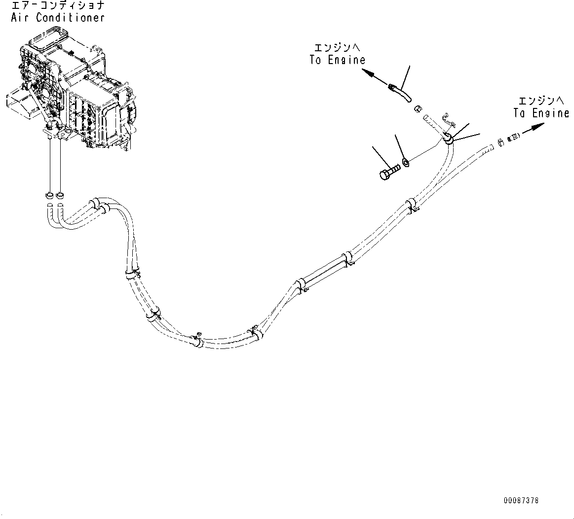 Wheel Loaders Komatsu / WA600-6 S/N 60638-UP(0000455c) / Engine, Heater Piping (1/2) (#60638-)(B001003 : B0000-001003)