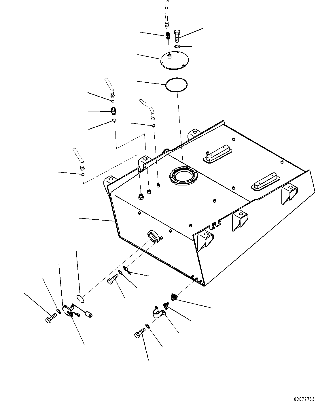 Wheel Loaders Komatsu / WA600-6 S/N 60638-UP(0000455c) / Fuel Tank, Tank (#60638-)(D001001 : D0100-002001)
