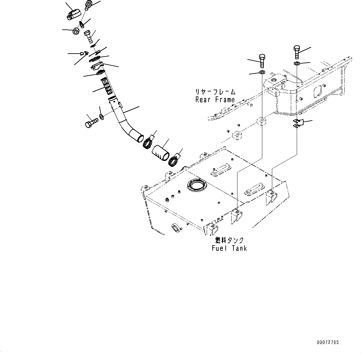 Wheel Loaders Komatsu / WA600-6 S/N 60638-UP(0000455c) / Fuel Tank, Fuel Filter (#60638-)(D005003 : D0100-008003)