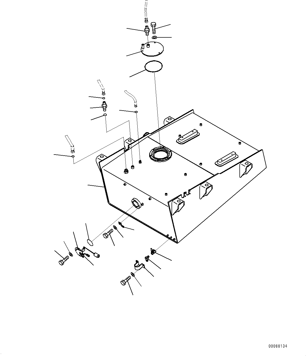 Wheel Loaders Komatsu / WA600-6 S/N 60638-UP(0000455c) / Fuel Tank, Tank (#60638-)(D002001 : D0100-003001)