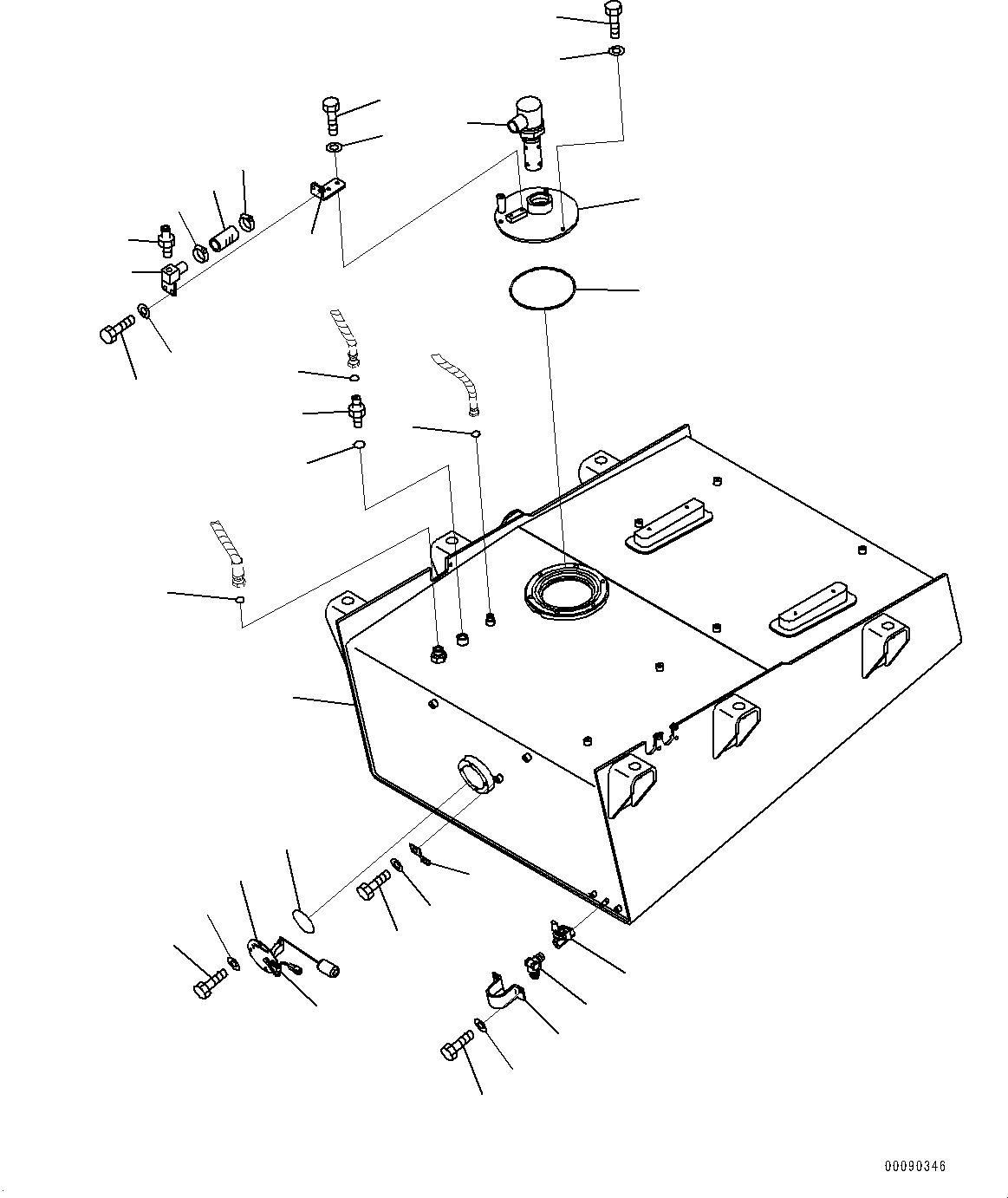 Wheel Loaders Komatsu / WA600-6 S/N 60638-UP(0000455c) / Fuel Tank, Tank (#60638-)(D004001 : D0100-007001)