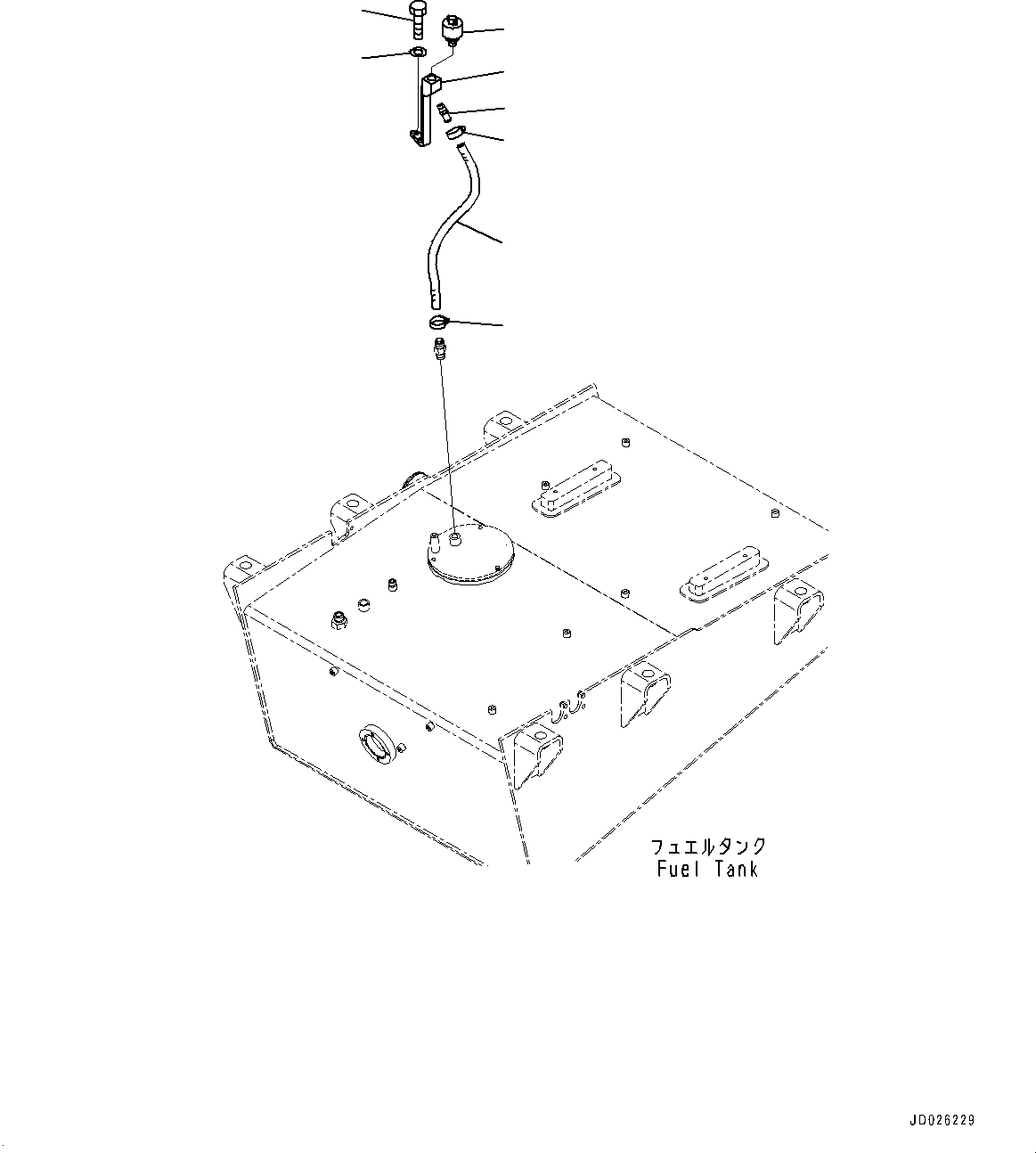 Wheel Loaders Komatsu / WA600-6 S/N 60638-UP(0000455c) / Fuel Tank, Breather Piping (#60638-)(D006006 : D0100-009006)