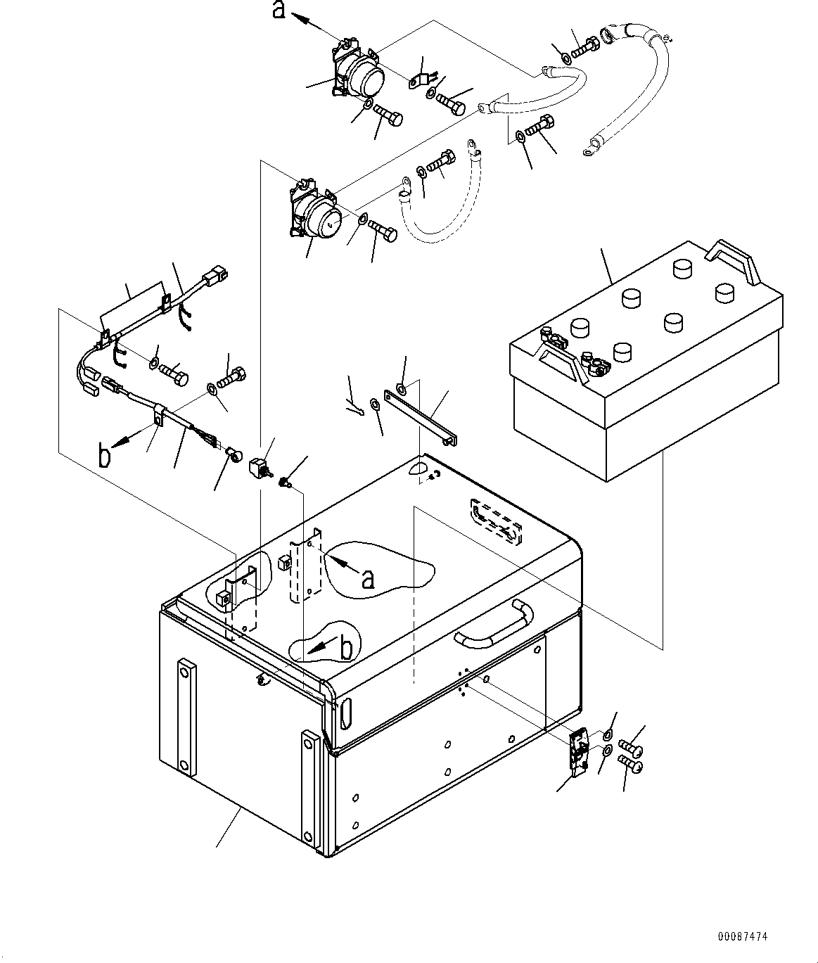 Wheel Loaders Komatsu / WA600-6 S/N 60638-UP(0000455c) / Battery, L.H. (#60638-)(E003001 : E0120-003001)