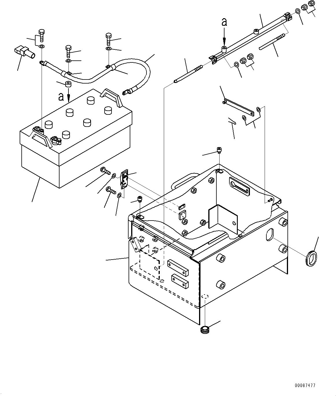 Wheel Loaders Komatsu / WA600-6 S/N 60638-UP(0000455c) / Battery, R.H. (#60638-)(E002003 : E0120-002003)