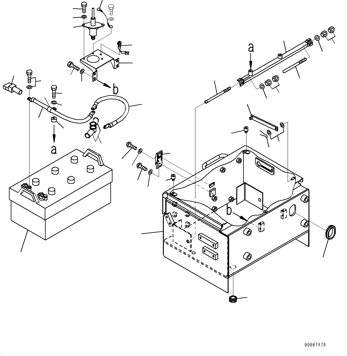 Wheel Loaders Komatsu / WA600-6 S/N 60638-UP(0000455c) / Battery, R.H. (#60638-)(E003003 : E0120-003003)