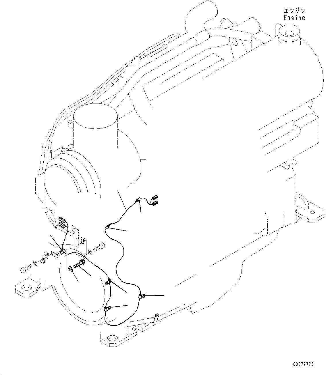 Wheel Loaders Komatsu / WA600-6 S/N 60638-UP(0000455c) / Rear Electric Wiring Harness, Wiring Harness (#60638-)(E013005 : E0202-007005)