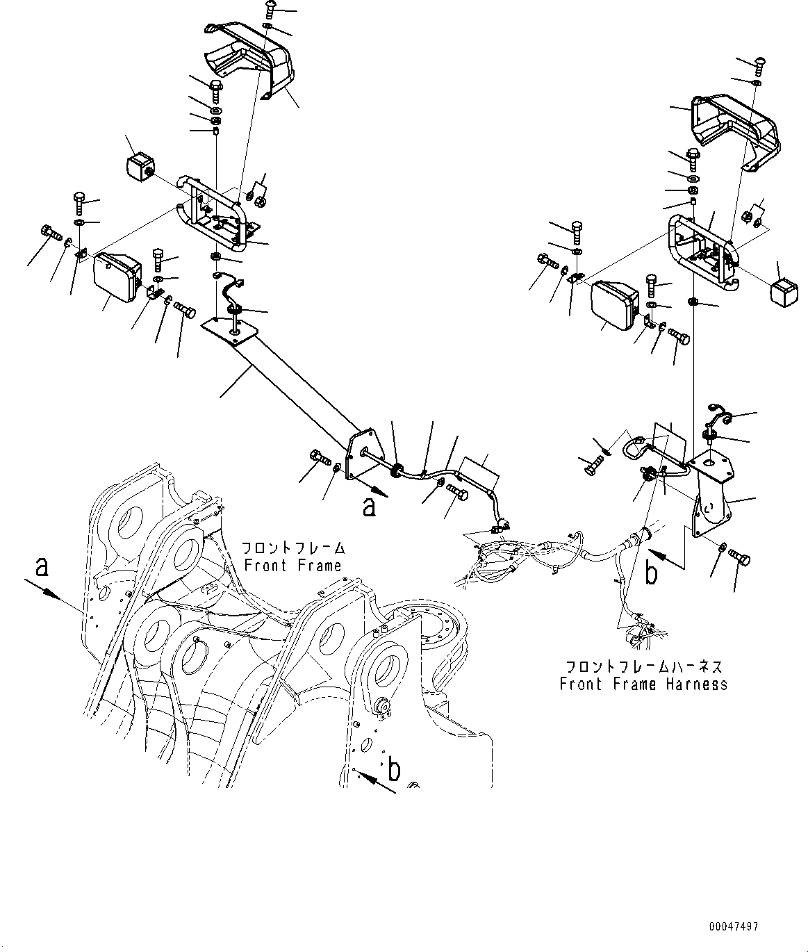 Wheel Loaders Komatsu / WA600-6 S/N 60638-UP(0000455c) / Front Lamp, Head Lamp (#60638-)(E018001 : E0300-003001)