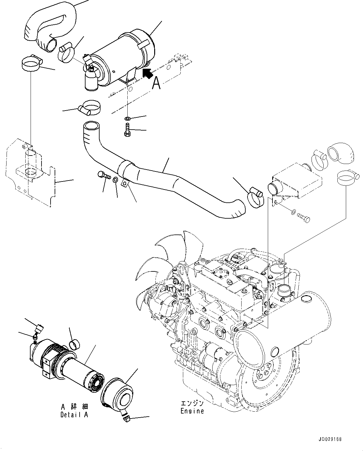 Excavators Komatsu / PC35MR-3 S/N 16595-UP(0000460c) / Air Cleaner (#16595-)(B003001 : B0300-001001)