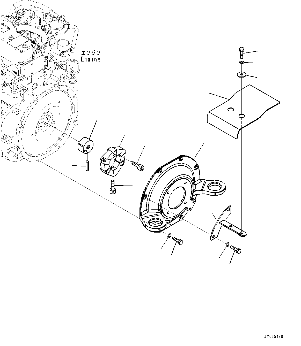 Excavators Komatsu / PC35MR-3 S/N 16595-UP(0000460c) / Engine Unit, Damper (#18315-19178)(B010004 : B9999-014003A)