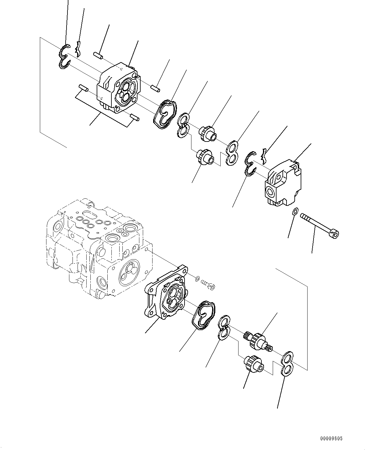 Excavators Komatsu / PC35MR-3 S/N 16595-UP(0000460c) / Engine Unit, Inner Parts, Main Pump (5/6) (#16595-19178)(B008011 : B9999-010010)