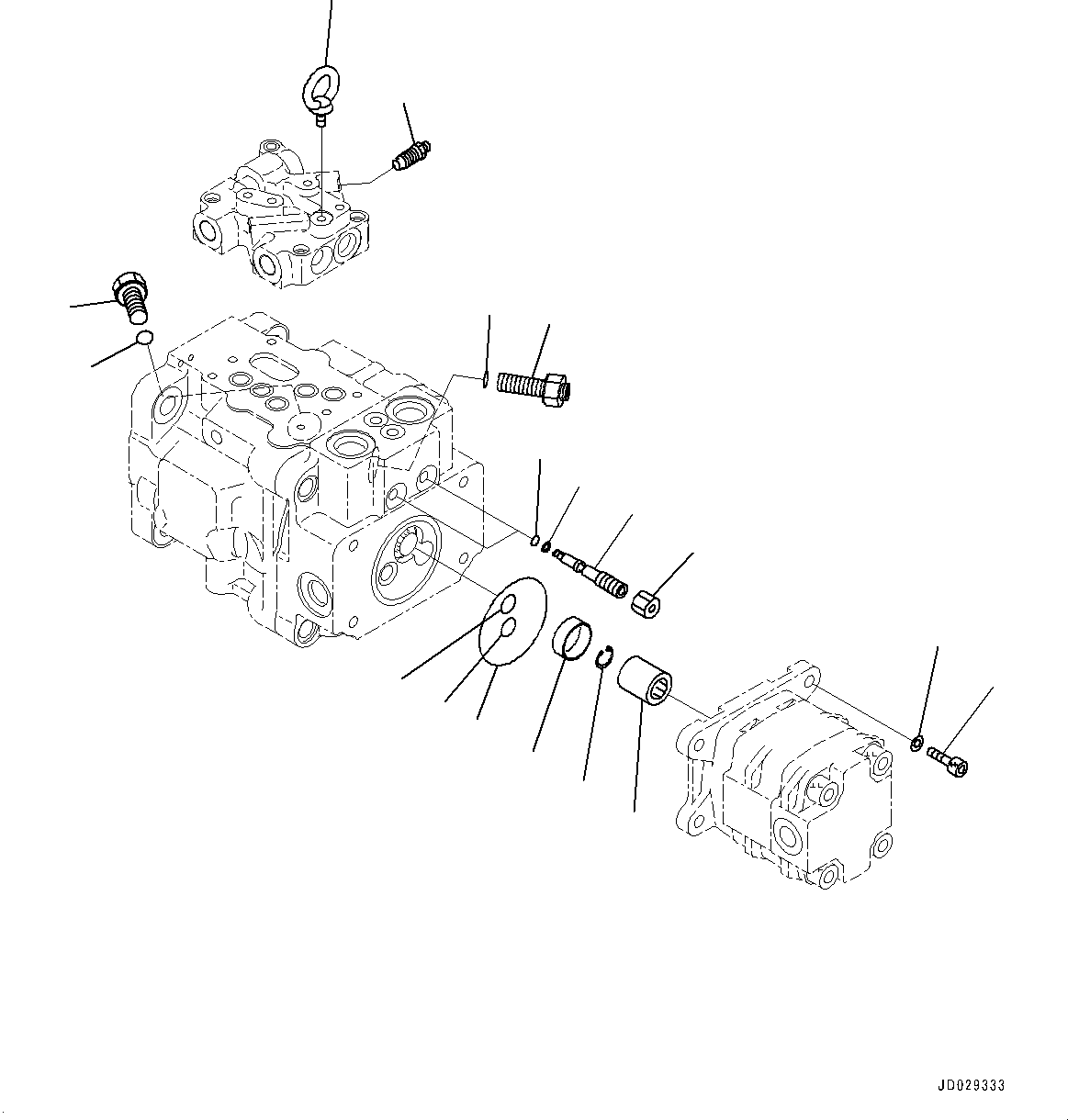 Excavators Komatsu / PC35MR-3 S/N 16595-UP(0000460c) / Engine Unit, Inner Parts, Main Pump (6/6) (#19179-)(B007011 : B9999-019011)