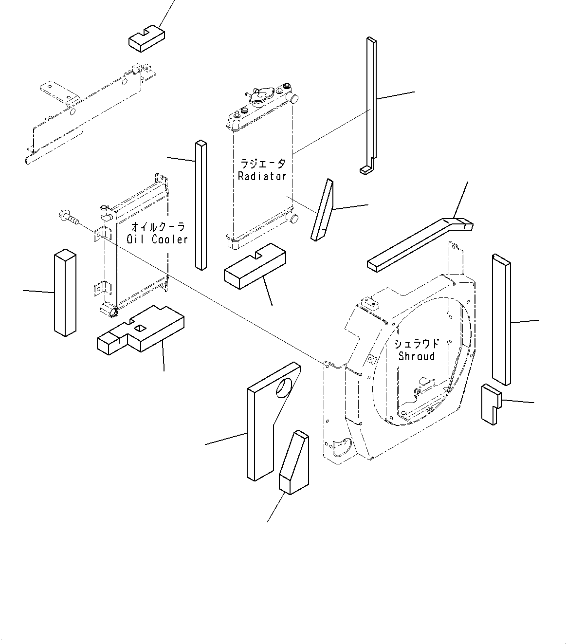 Excavators Komatsu / PC35MR-3 S/N 16595-UP(0000460c) / Cooling System, Radiator Sheet (#16595-)(C001002 : C0100-001002)