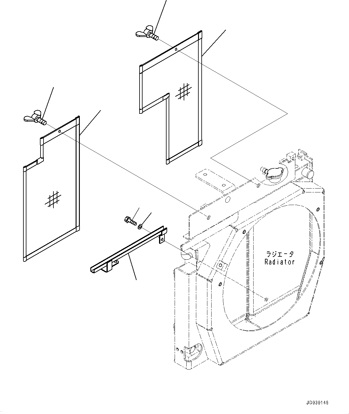 Excavators Komatsu / PC35MR-3 S/N 16595-UP(0000460c) / Cooling Fan Guard (#16595-)(C003001 : C0330-001001)