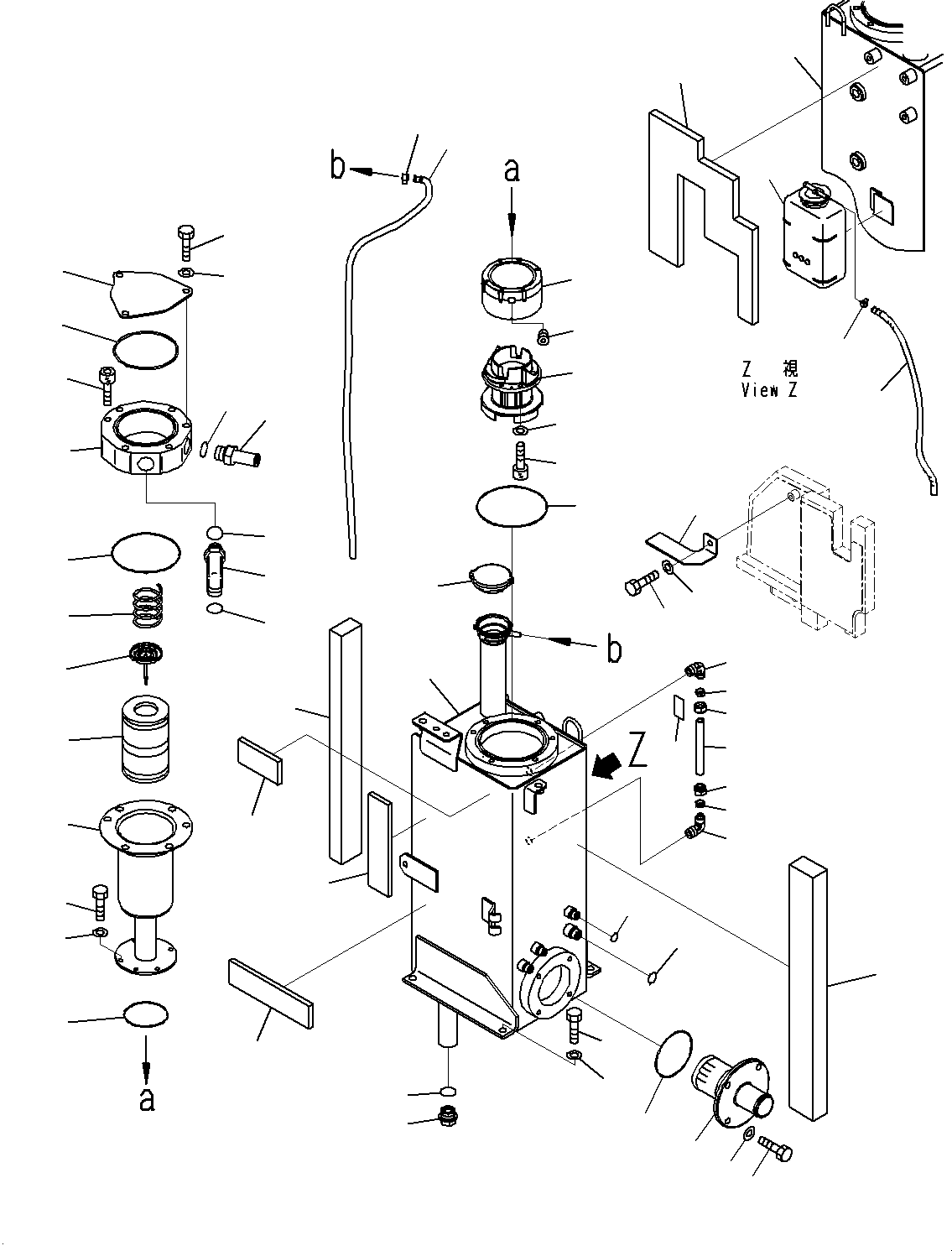 Excavators Komatsu / PC35MR-3 S/N 16595-UP(0000460c) / Hydraulic Tank (#16595-16730)(H001001 : H0110-001001)