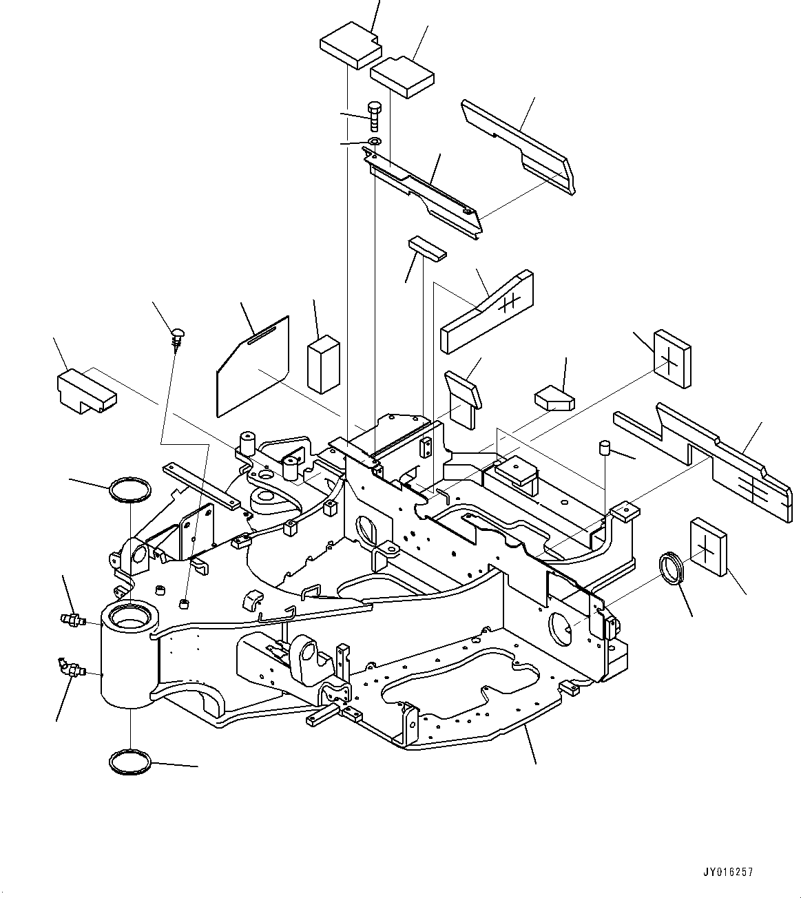 Excavators Komatsu / PC35MR-3 S/N 16595-UP(0000460c) / Revolving Frame (#18401-)(J002001 : J1110-008001)