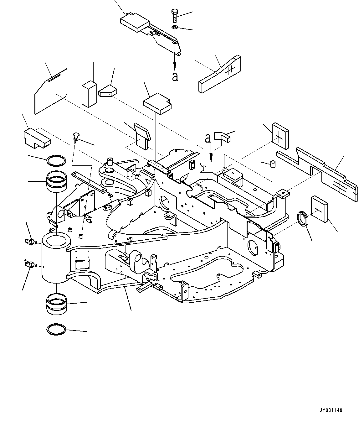 Excavators Komatsu / PC35MR-3 S/N 16595-UP(0000460c) / Boom Swing Bracket (#16595-18400)(J003001 : J1210-001001)