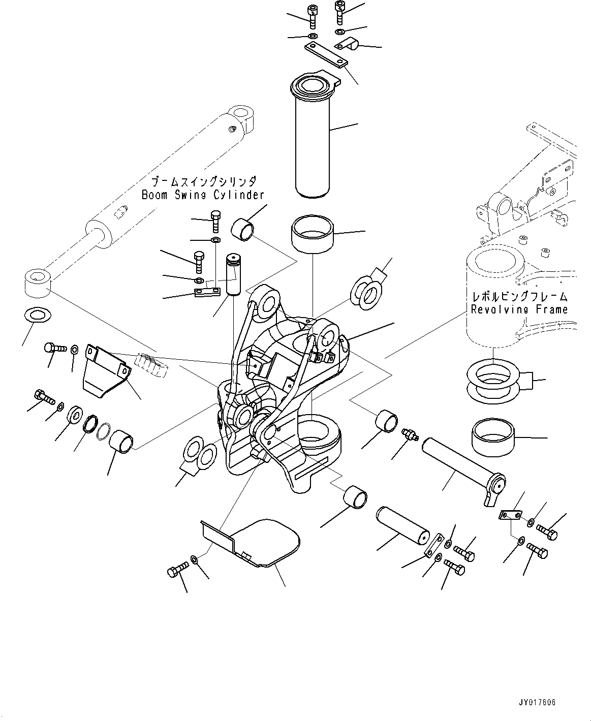 Excavators Komatsu / PC35MR-3 S/N 16595-UP(0000460c) / Boom Swing Cylinder, Inner Parts, Boom Swing Cylinder (#16595-)(J007001 : J1220-001001)