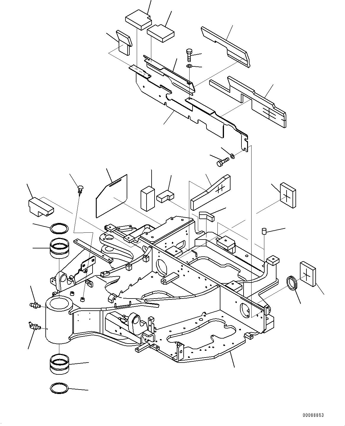 Excavators Komatsu / PC35MR-3 S/N 16595-UP (EU Spec.)(0000461c) / Revolving Frame (#16595-16730)(J001001 : J1110-007001)