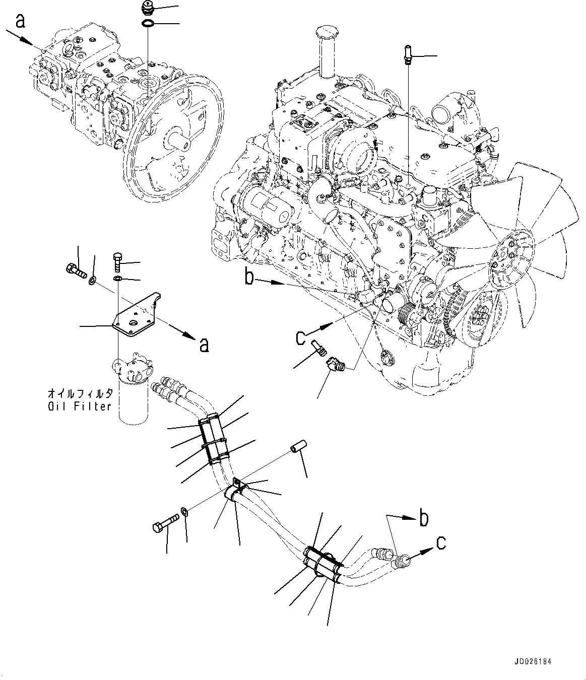 Excavators Komatsu / PC220-8 S/N 85001-UP(0000463c) / Damper, Oil Filter Related Parts (#85001-)(B001002 : B0000-001002)