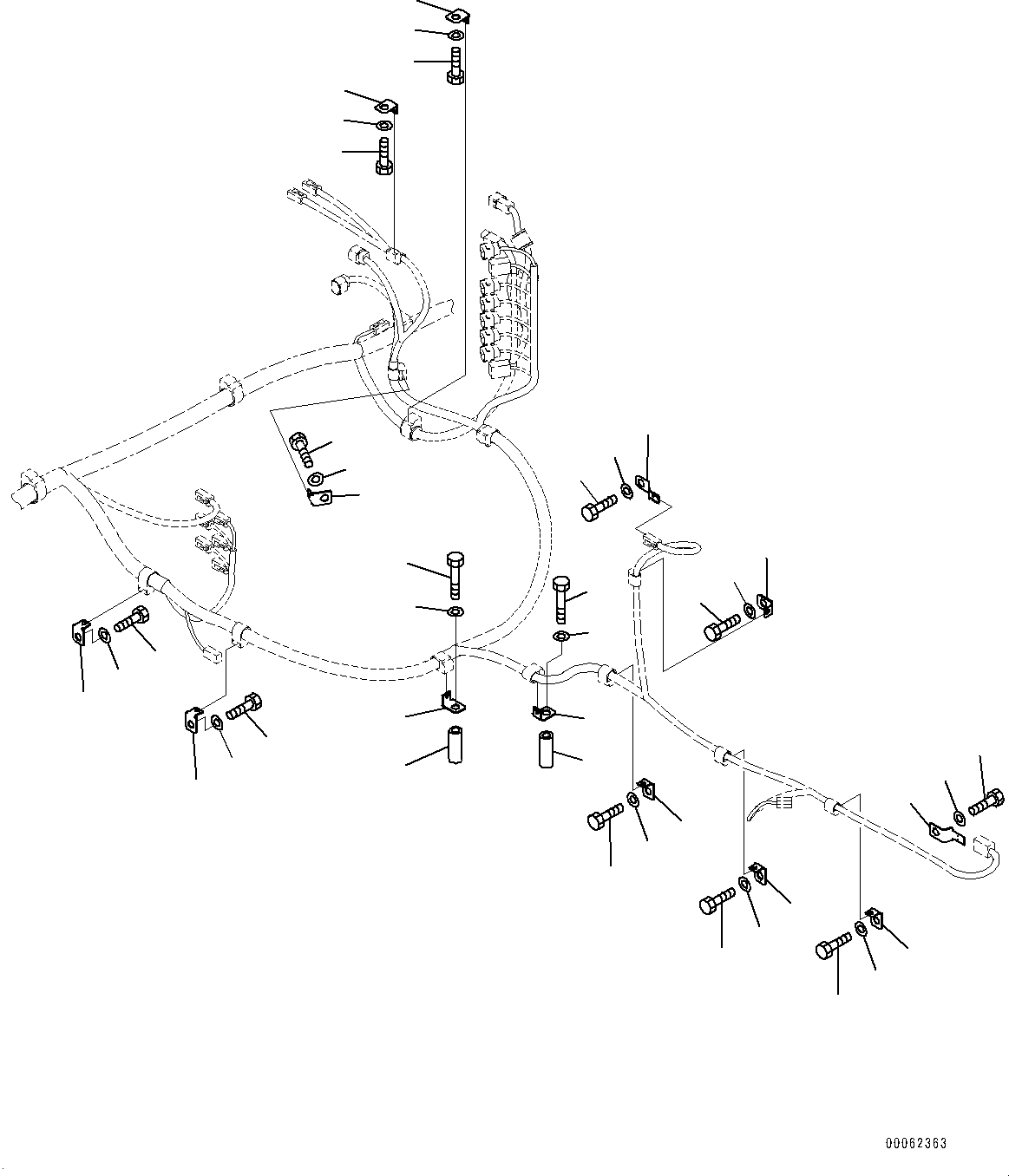 Excavators Komatsu / PC220LC-8 S/N 85001-UP(0000464c) / Electric Wiring Harness, Main Wiring Harness (2/3) (#85001-)(E006003 : E0200-006003)