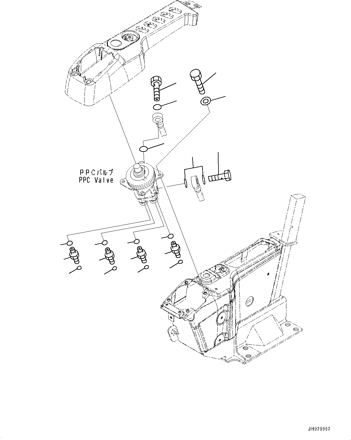 Excavators Komatsu / PC220LC-8 S/N 85001-UP(0000464c) / Cab, Floor, Valve, R.H. (#85001-)(K055051 : K1110-162042)