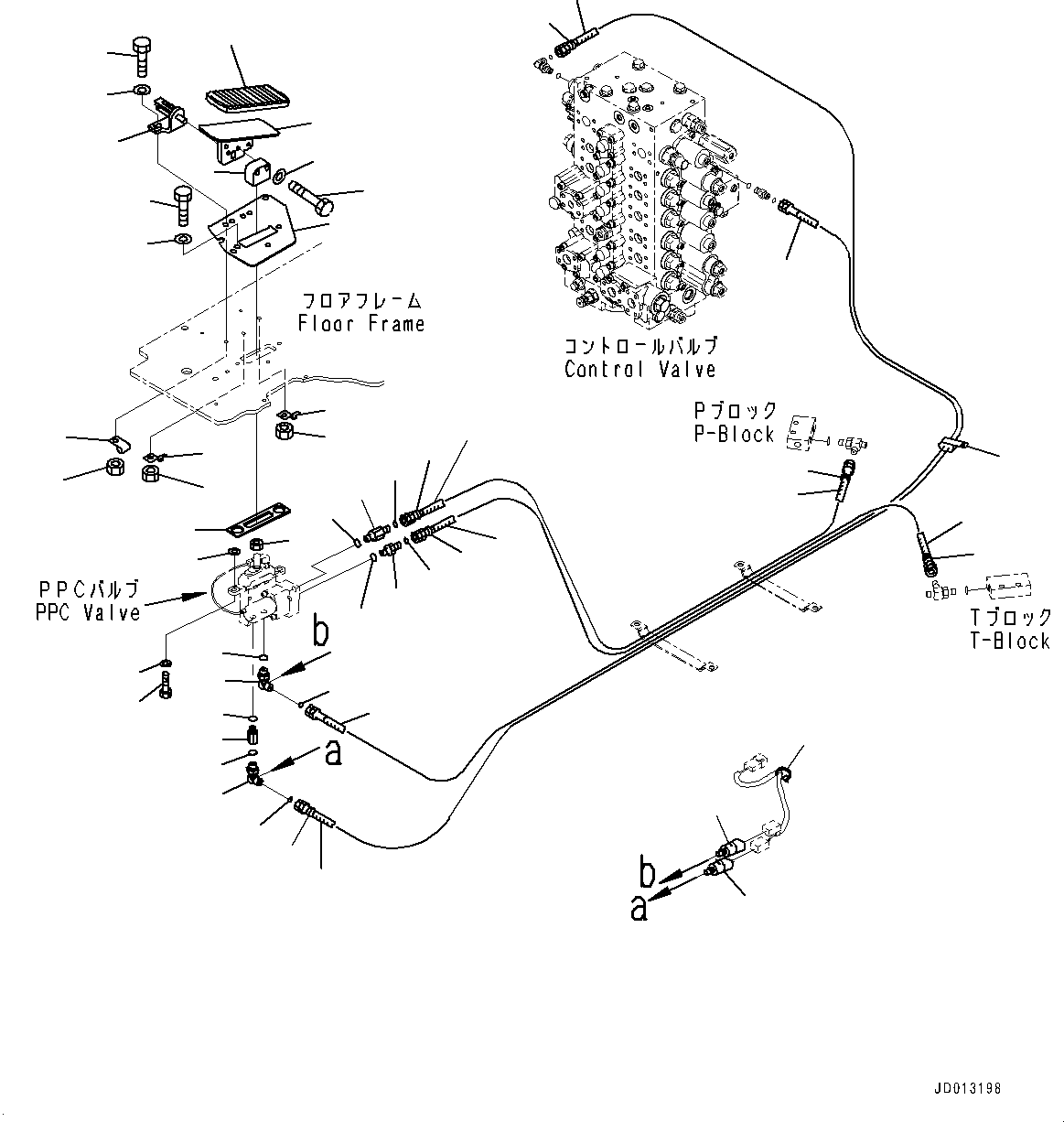 Excavators Komatsu / PC220LC-8 S/N 85001-UP(0000464c) / Cab, Floor, 1st Attachment Control (#85427-)(K059031 : K1110-192030)