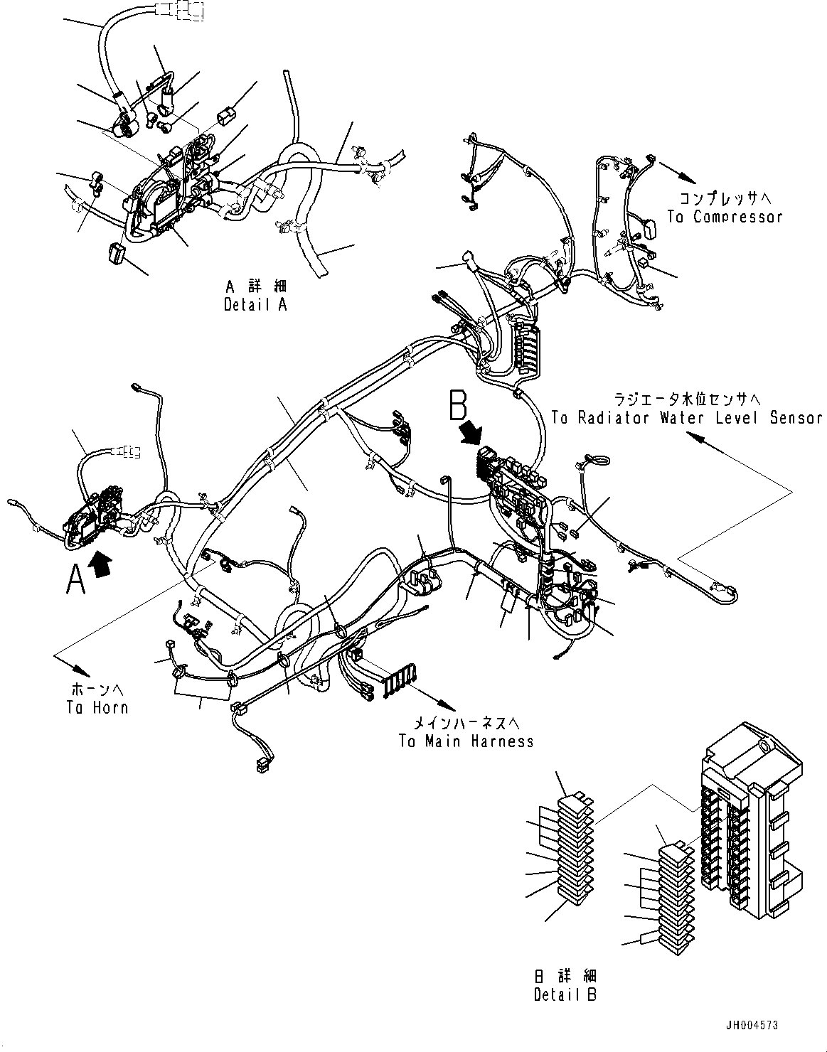 Excavators Komatsu / PC220LC-8 S/N 85001-UP(0000464c) / Cab, Floor, Wiring Harness (#85001-)(K047038 : K1110-143032)