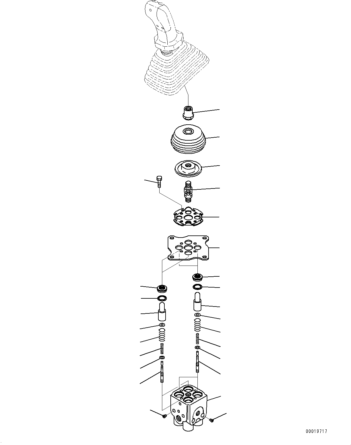Excavators Komatsu / PC220LC-8 S/N 85001-UP(0000464c) / Cab, P.P.C. Valve for Work Equipment Lever L.H. (1/2) (#85001-85123)(K051035 : K1110-159035)