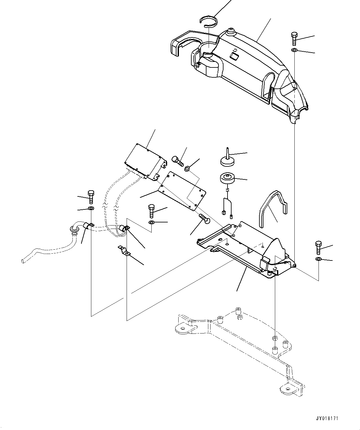 Excavators Komatsu / PC30MR-3 S/N 32725-UP (EU Spec.)(0000466c) / KOMTRAX Controller and Wiring Harness (#34950-)(E016001 : E0201-004001)