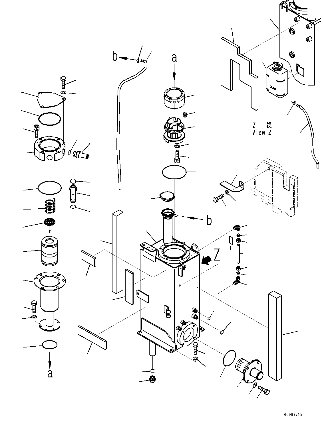 Excavators Komatsu / PC30MR-3 S/N 32725-UP (EU Spec.)(0000466c) / Hydraulic Tank (#32725-33106)(H001001 : H0110-001001)