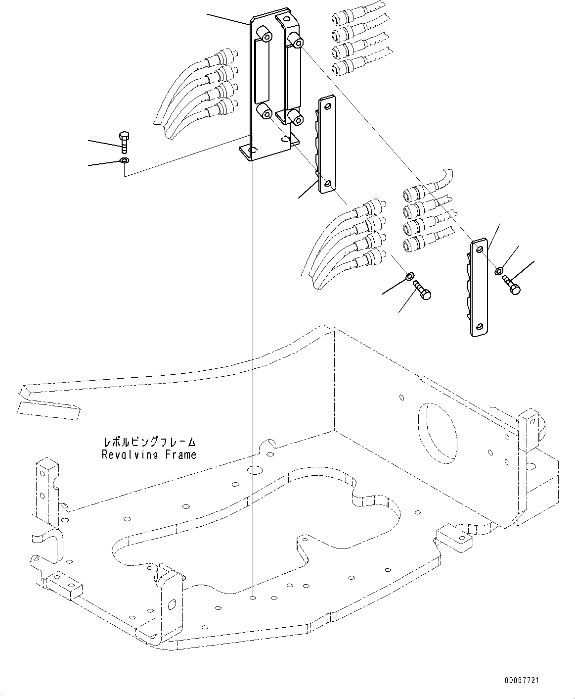 Excavators Komatsu / PC30MR-3 S/N 32725-UP (EU Spec.)(0000466c) / Proportional Pressure Control (PPC) Piping Joint (#32725-)(H022001 : H1835-001001)