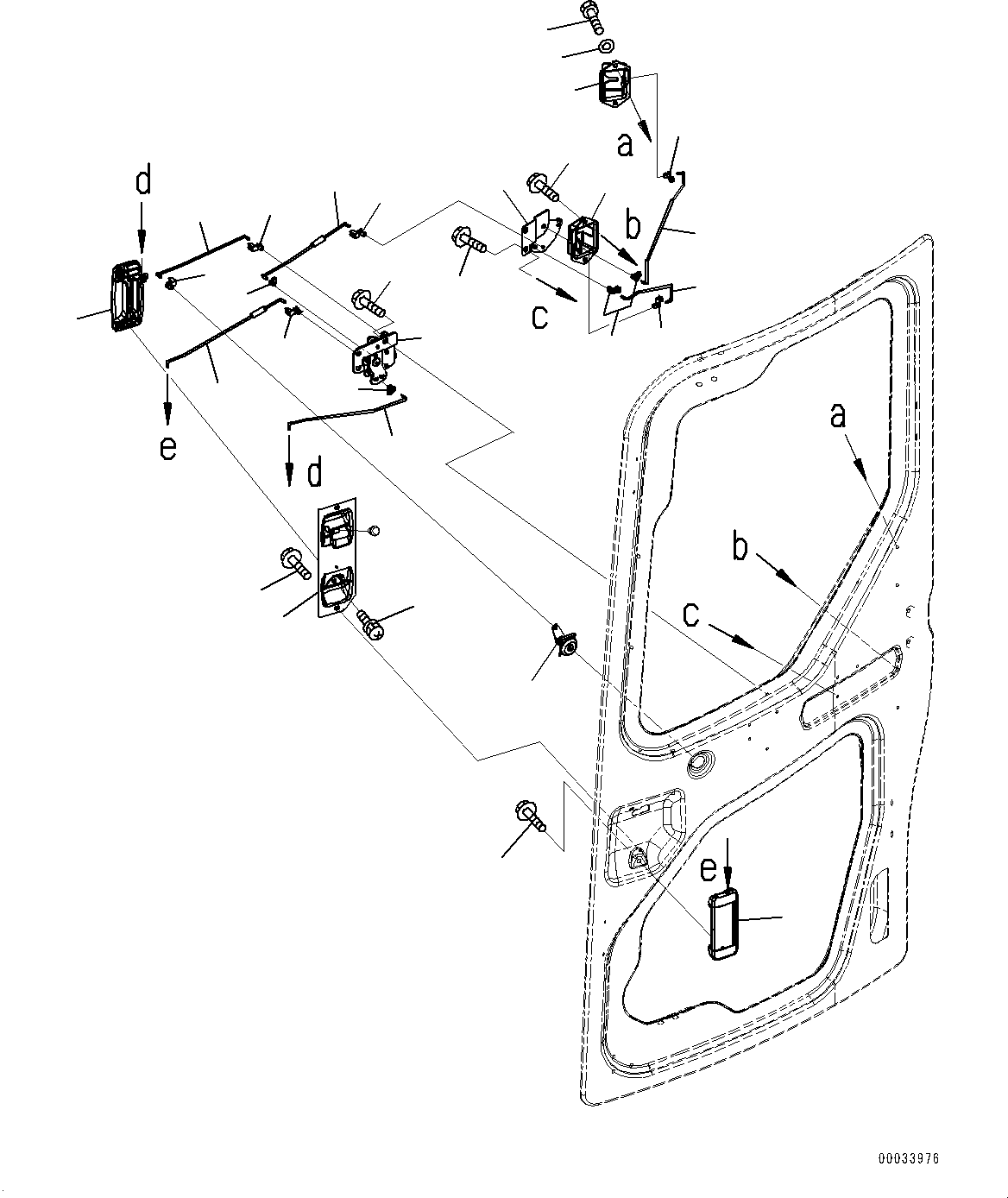 Excavators Komatsu / PC30MR-3 S/N 32725-UP (EU Spec.)(0000466c) / Cab, Door Lock (#33501-)(K011005 : K0210-039005)