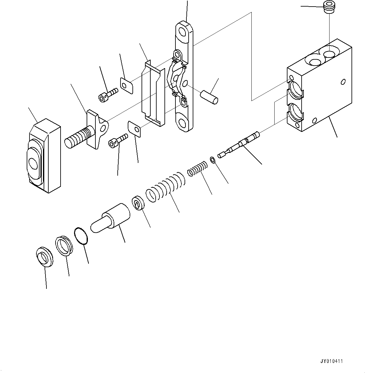 Excavators Komatsu / PC30MR-3 S/N 32725-UP (EU Spec.)(0000466c) / Cab, PPC Valve for Boom Swing (#33501-)(K006015 : K0210-049014)