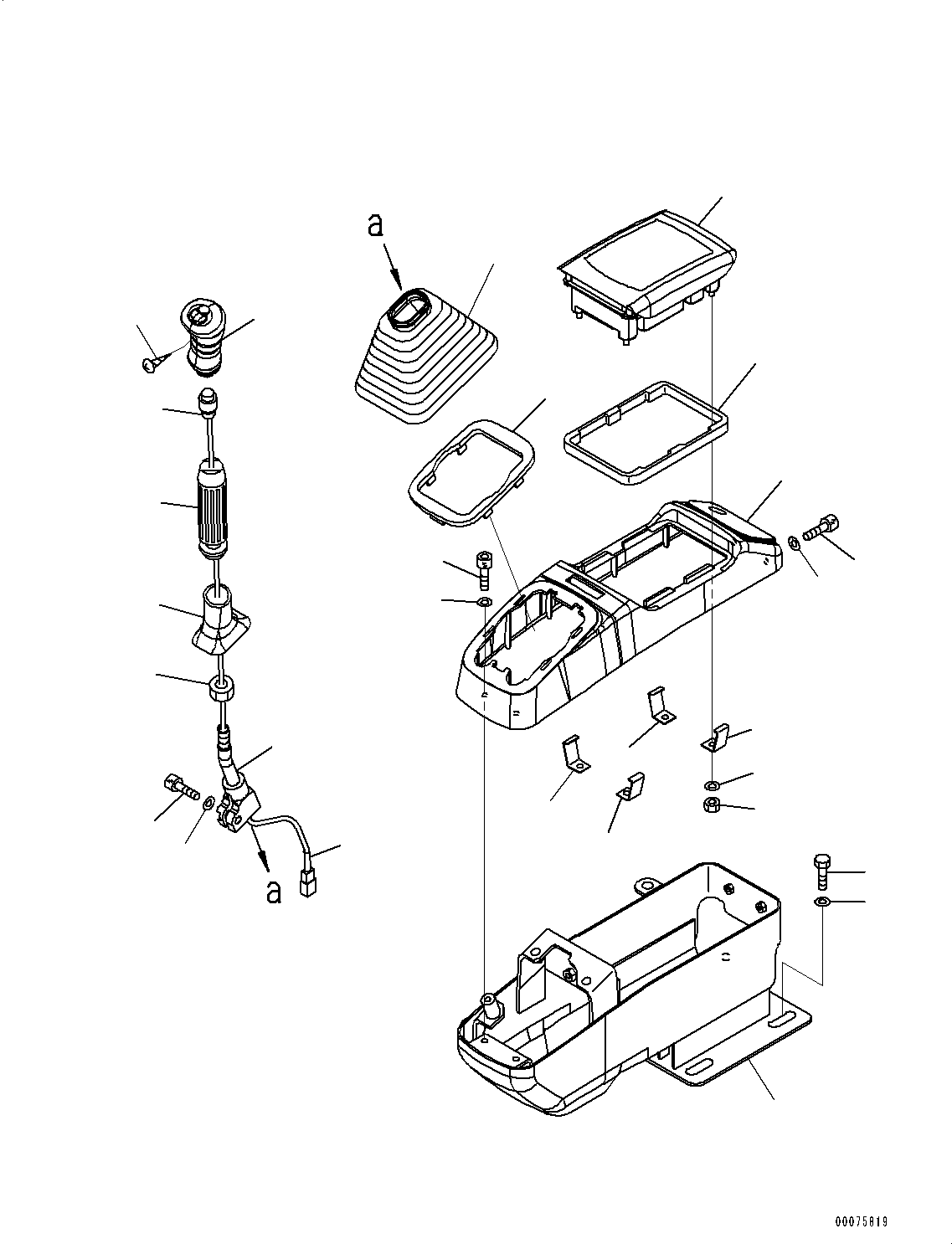 Excavators Komatsu / PC30MR-3 S/N 32725-UP (EU Spec.)(0000466c) / Floor Frame, Floor, Console, R.H. (#32725-33500)(K049011 : K1110-013011)