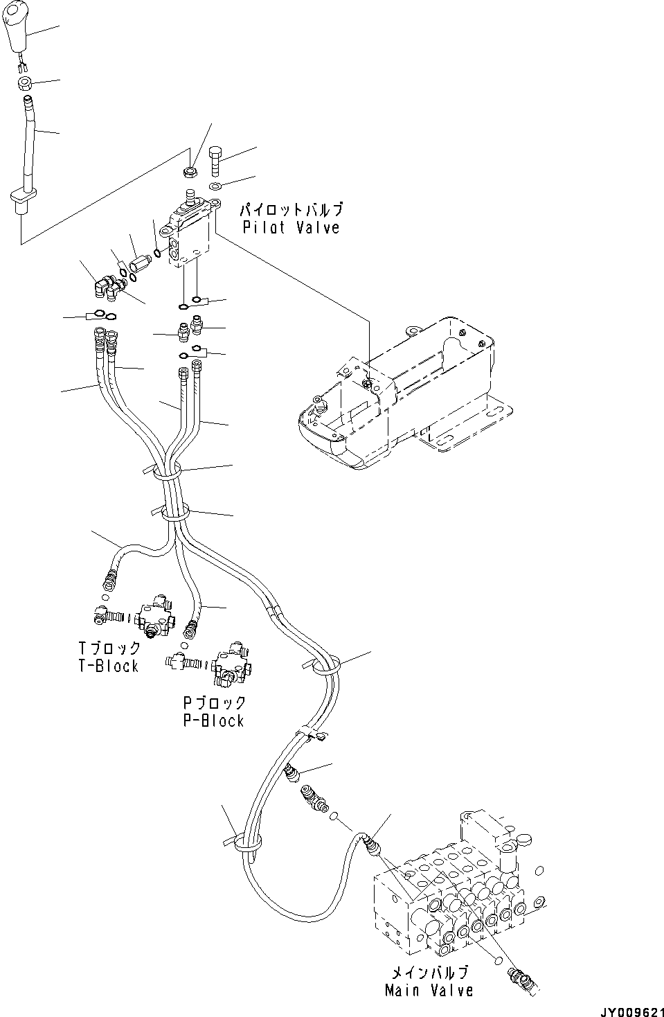 Excavators Komatsu / PC30MR-3 S/N 32725-UP (EU Spec.)(0000466c) / Cab, Blade Control Lever (#33737-)(K015026 : K0210-065026)