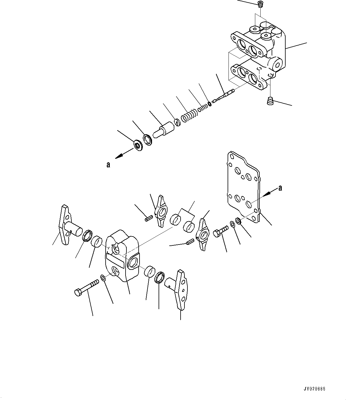 Excavators Komatsu / PC30MR-3 S/N 32725-UP (EU Spec.)(0000466c) / Cab, PPC Valve for Travel (#33674-)(K004013 : K0210-063012A)