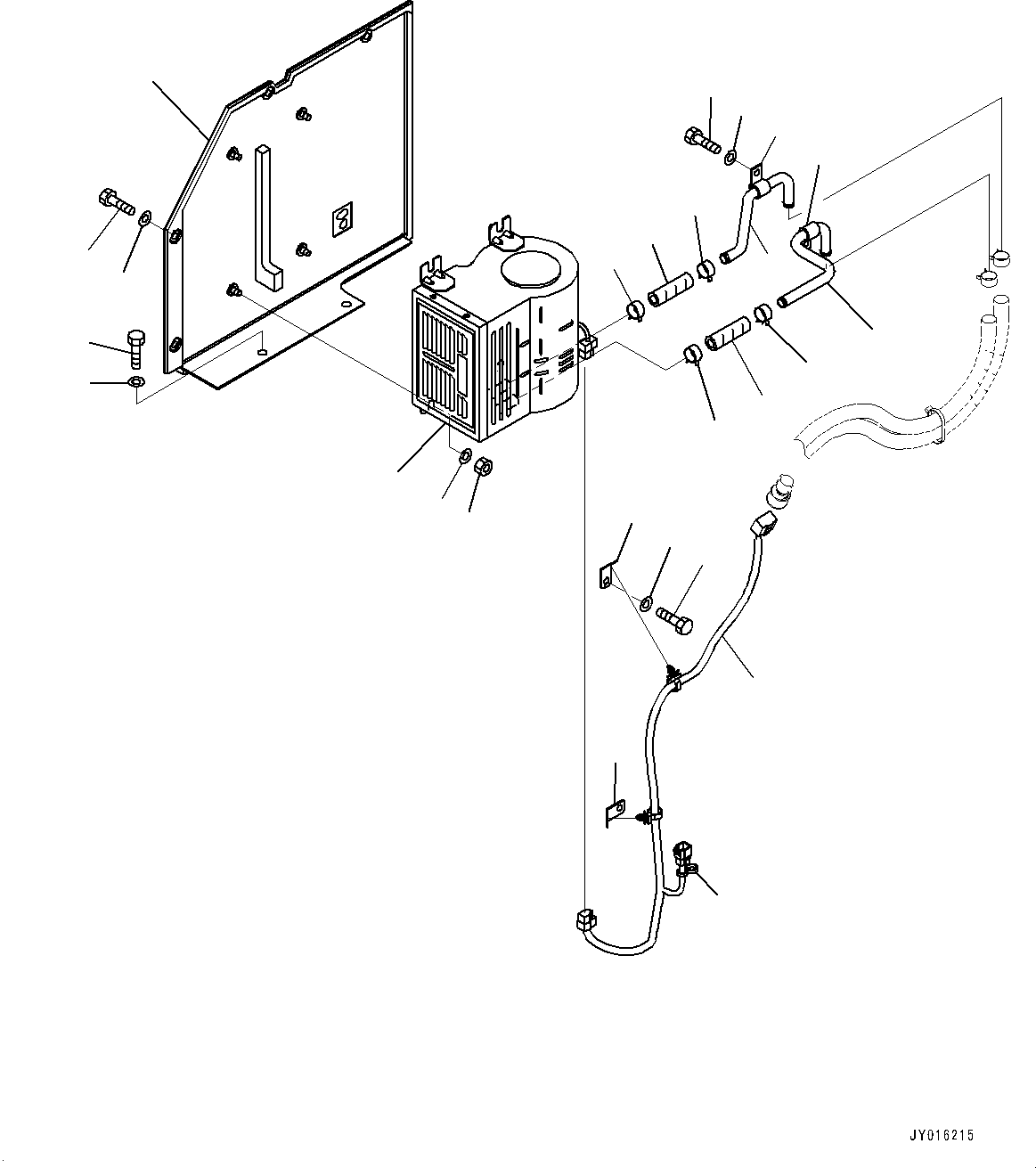 Excavators Komatsu / PC30MR-3 S/N 32725-UP (EU Spec.)(0000466c) / Cab, Heater Unit Mounting (#33501-)(K011034 : K0210-039033)