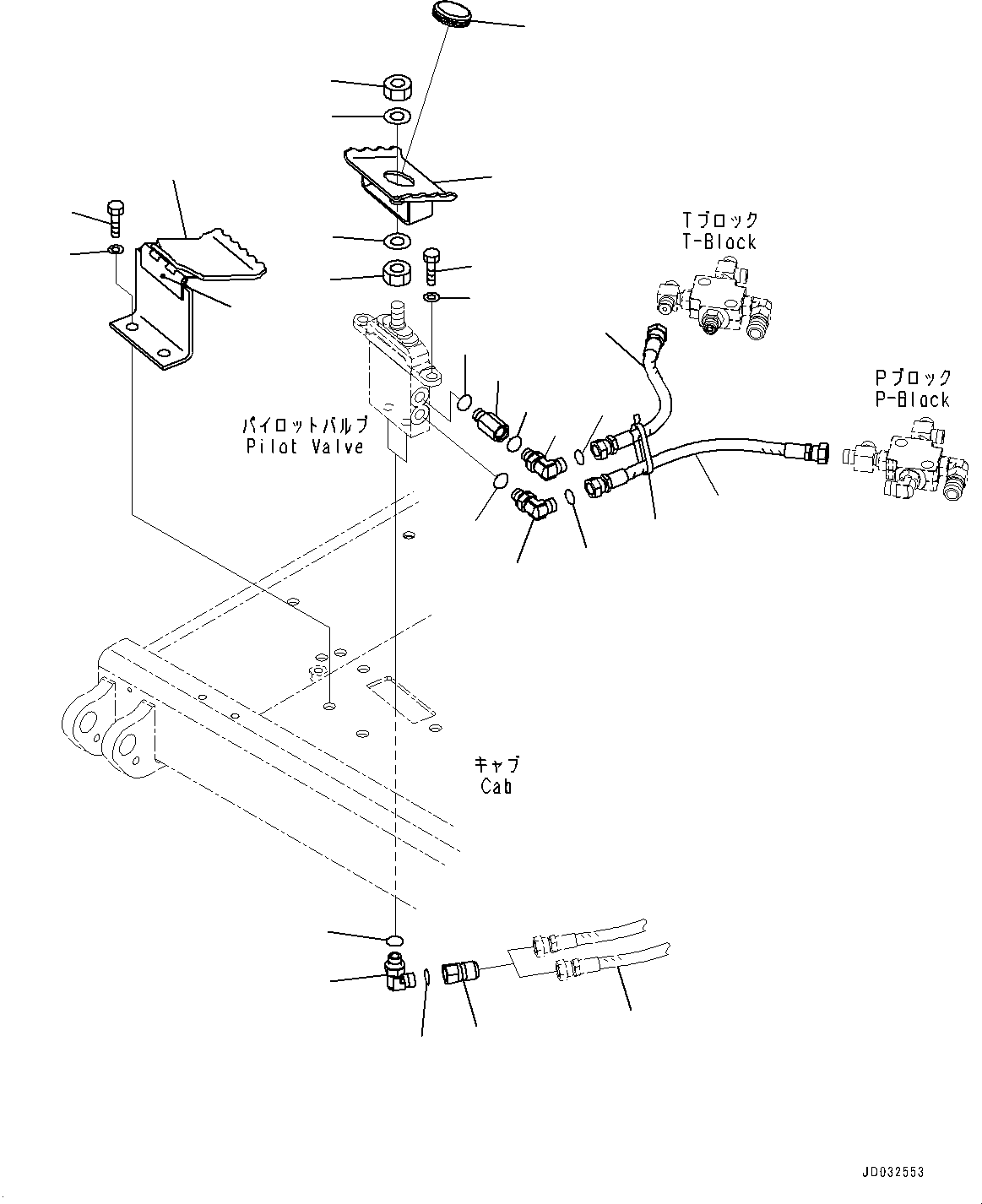 Excavators Komatsu / PC30MR-3 S/N 32725-UP (EU Spec.)(0000466c) / Cab, Boom Swing Control (#32725-33500)(K009015 : K0210-004015)