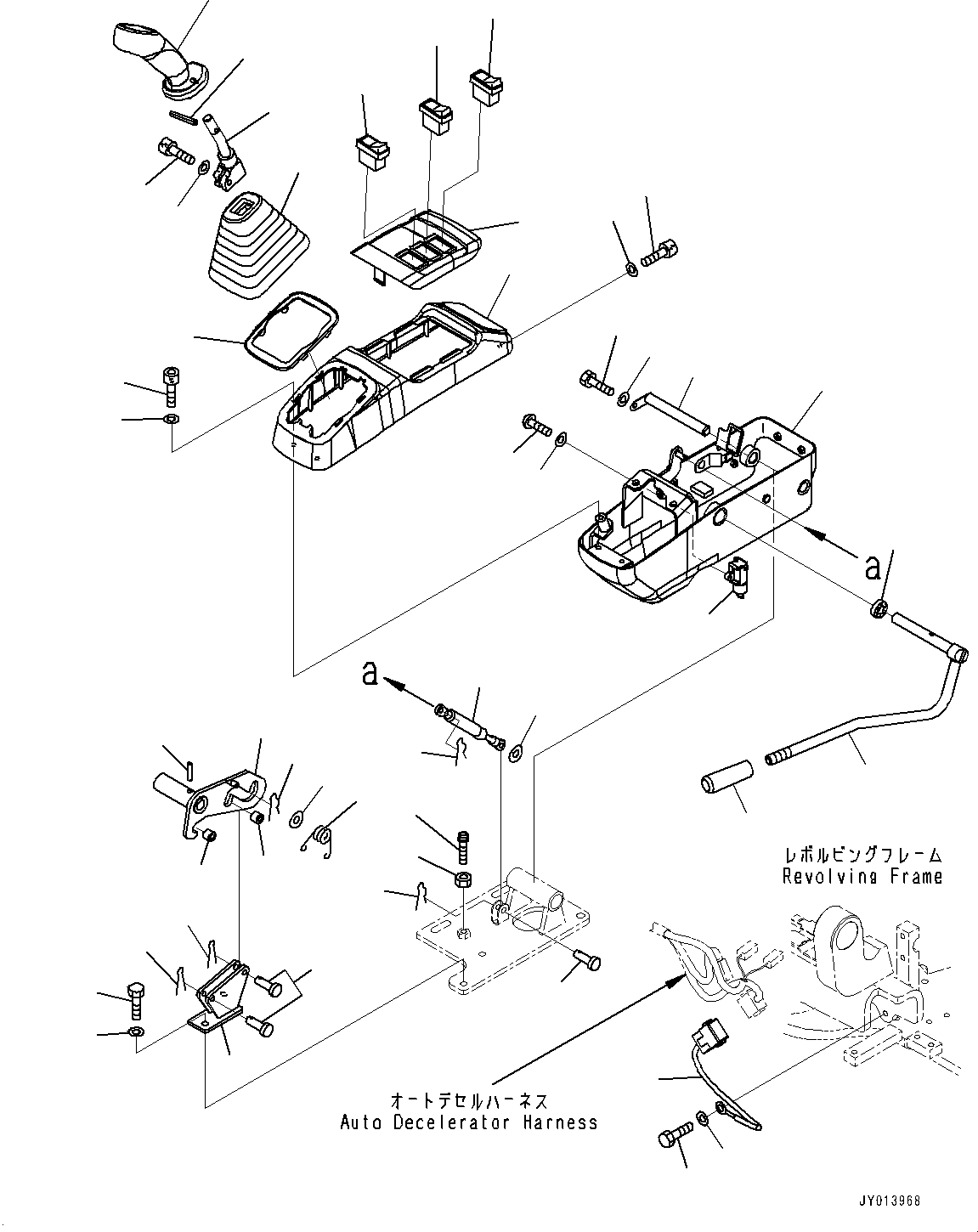 Excavators Komatsu / PC30MR-3 S/N 32725-UP (EU Spec.)(0000466c) / Cab, Floor, Console, L.H. (#33501-)(K008018 : K0210-041017)