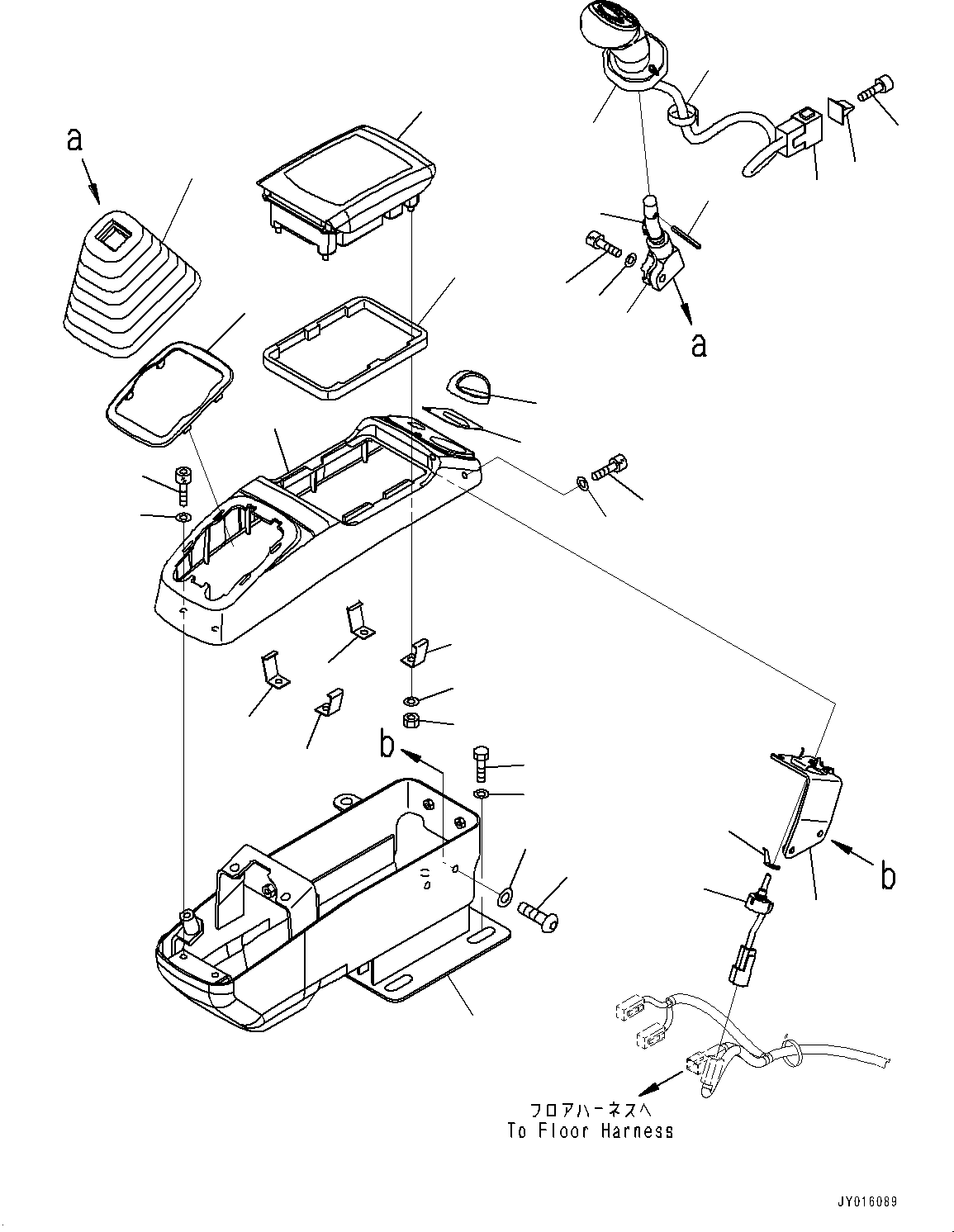 Excavators Komatsu / PC30MR-3 S/N 32725-UP (EU Spec.)(0000466c) / Cab, Floor, Console, R.H. (#33737-)(K015020 : K0210-065020)