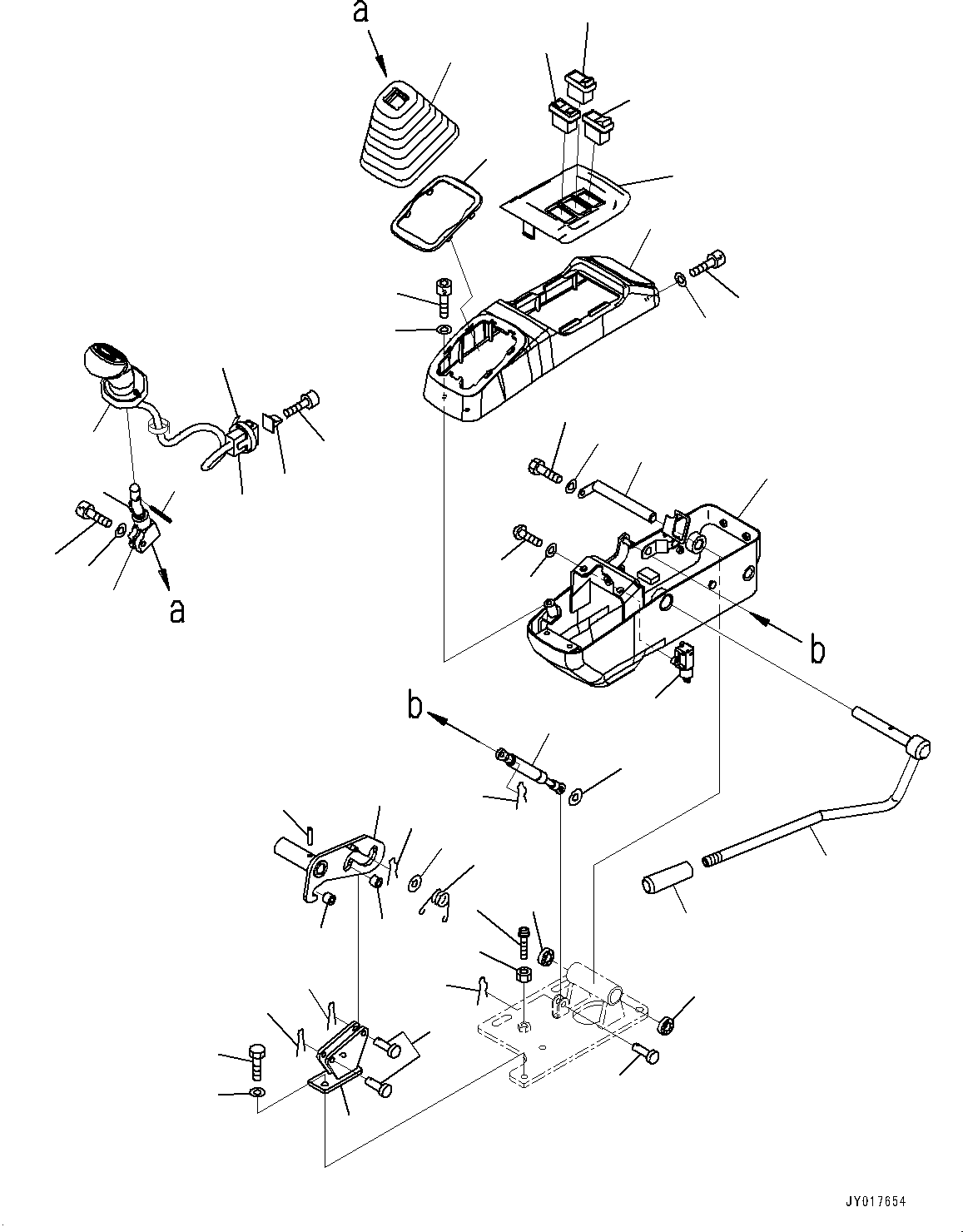 Excavators Komatsu / PC30MR-3 S/N 32725-UP (EU Spec.)(0000466c) / Cab, Floor, Console, L.H. (#34950-)(K024017 : K0210-073017)