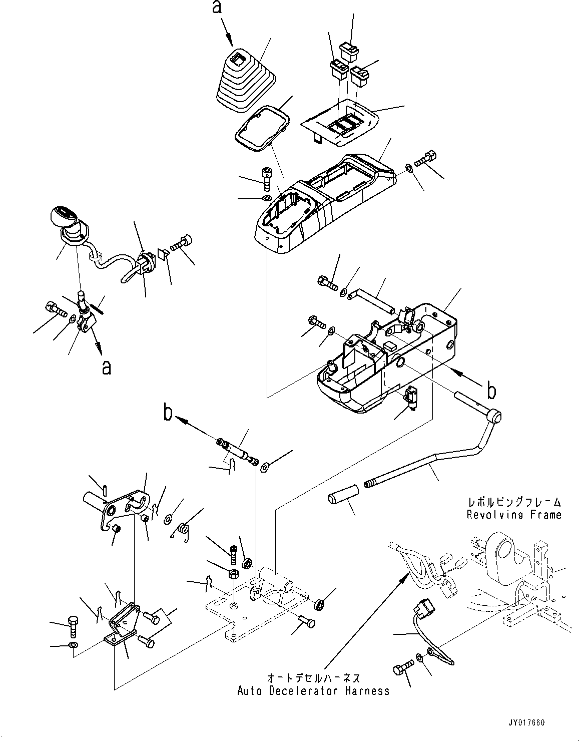 Excavators Komatsu / PC30MR-3 S/N 32725-UP (EU Spec.)(0000466c) / Cab, Floor, Console, L.H. (#33737-)(K016017 : K0210-066017)