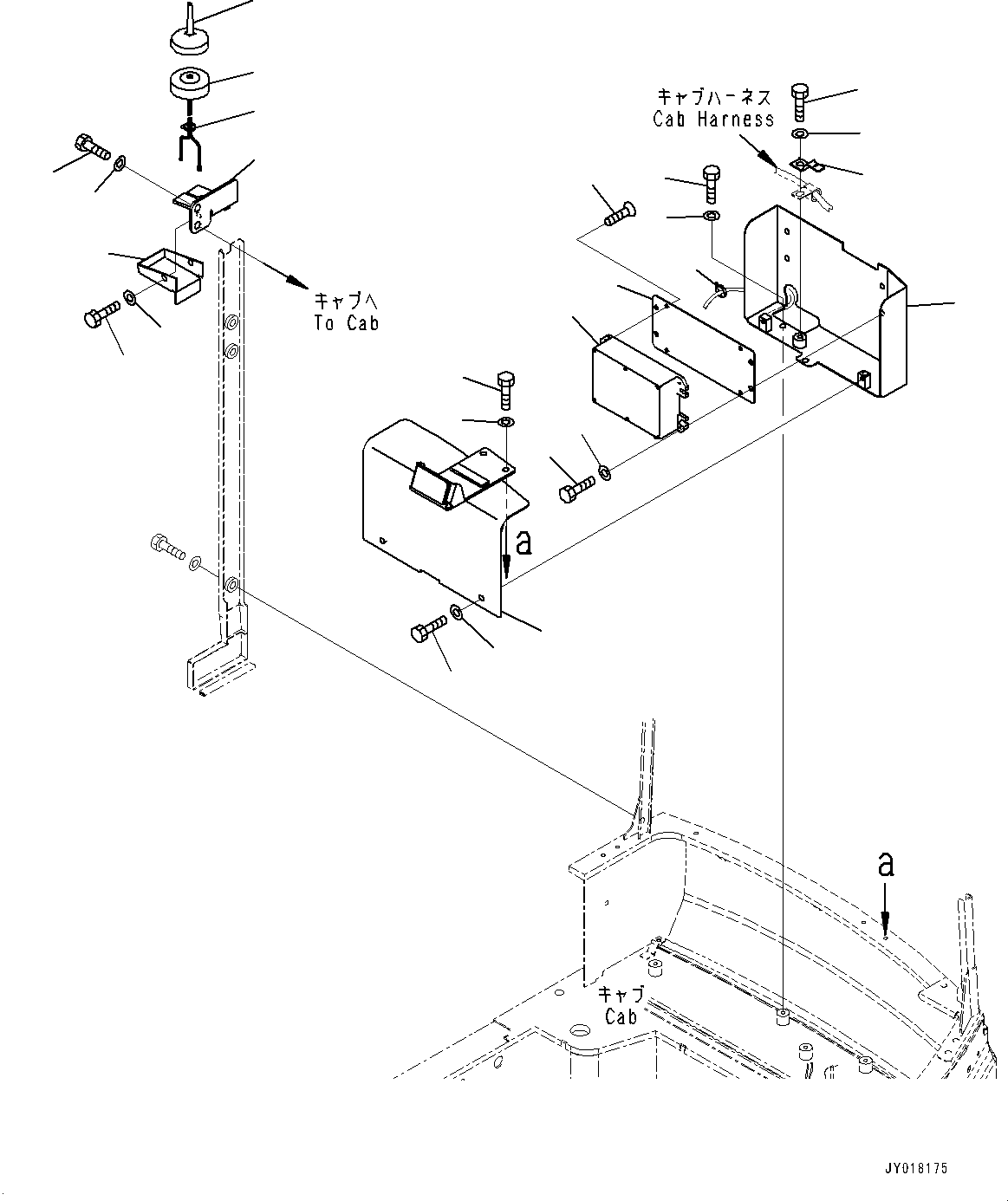 Excavators Komatsu / PC30MR-3 S/N 32725-UP (EU Spec.)(0000466c) / Cab, KOMTRAX Terminal and Antenna (#34950-)(K020037 : K0210-077037)