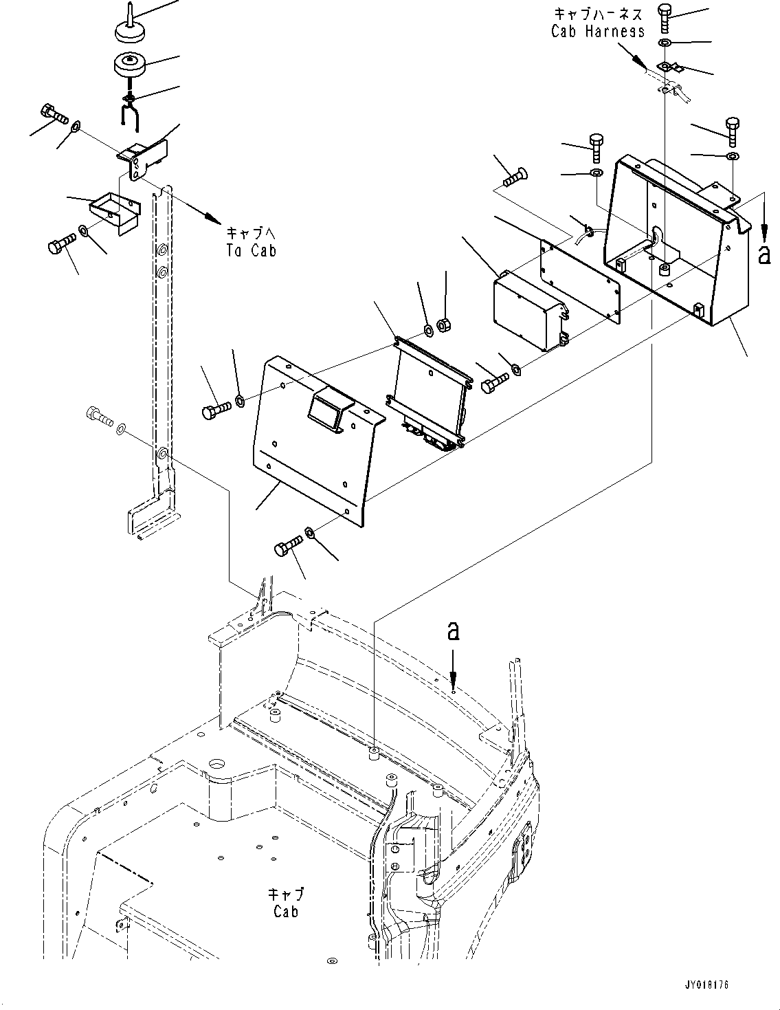Excavators Komatsu / PC30MR-3 S/N 32725-UP (EU Spec.)(0000466c) / Cab, KOMTRAX Terminal and Antenna (#34950-)(K026035 : K0210-071035)