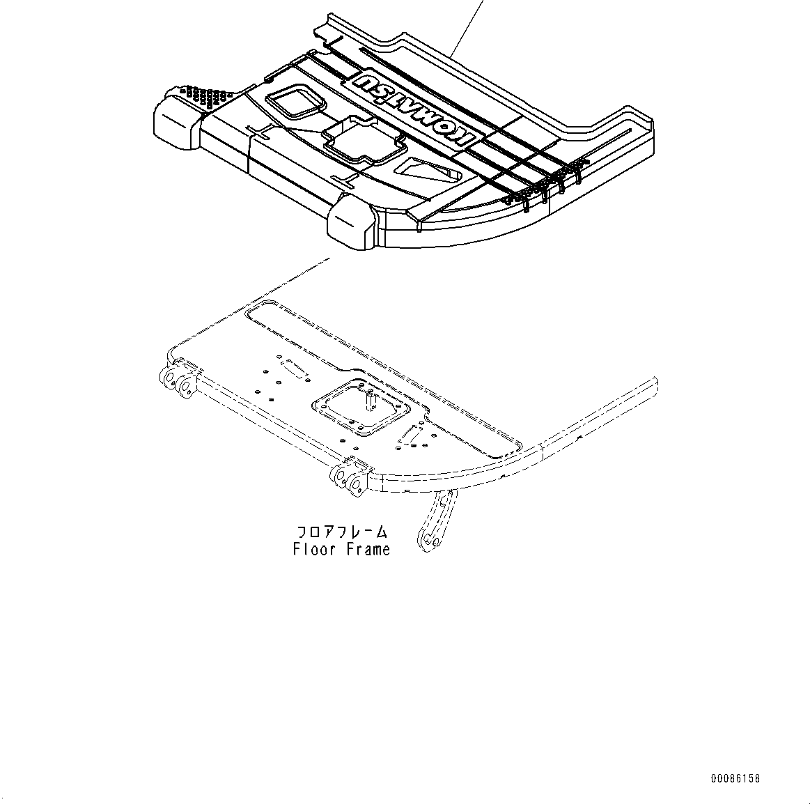 Excavators Komatsu / PC30MR-3 S/N 32725-UP (EU Spec.)(0000466c) / Window Washer (#32725-)(K035001 : K0350-001001)