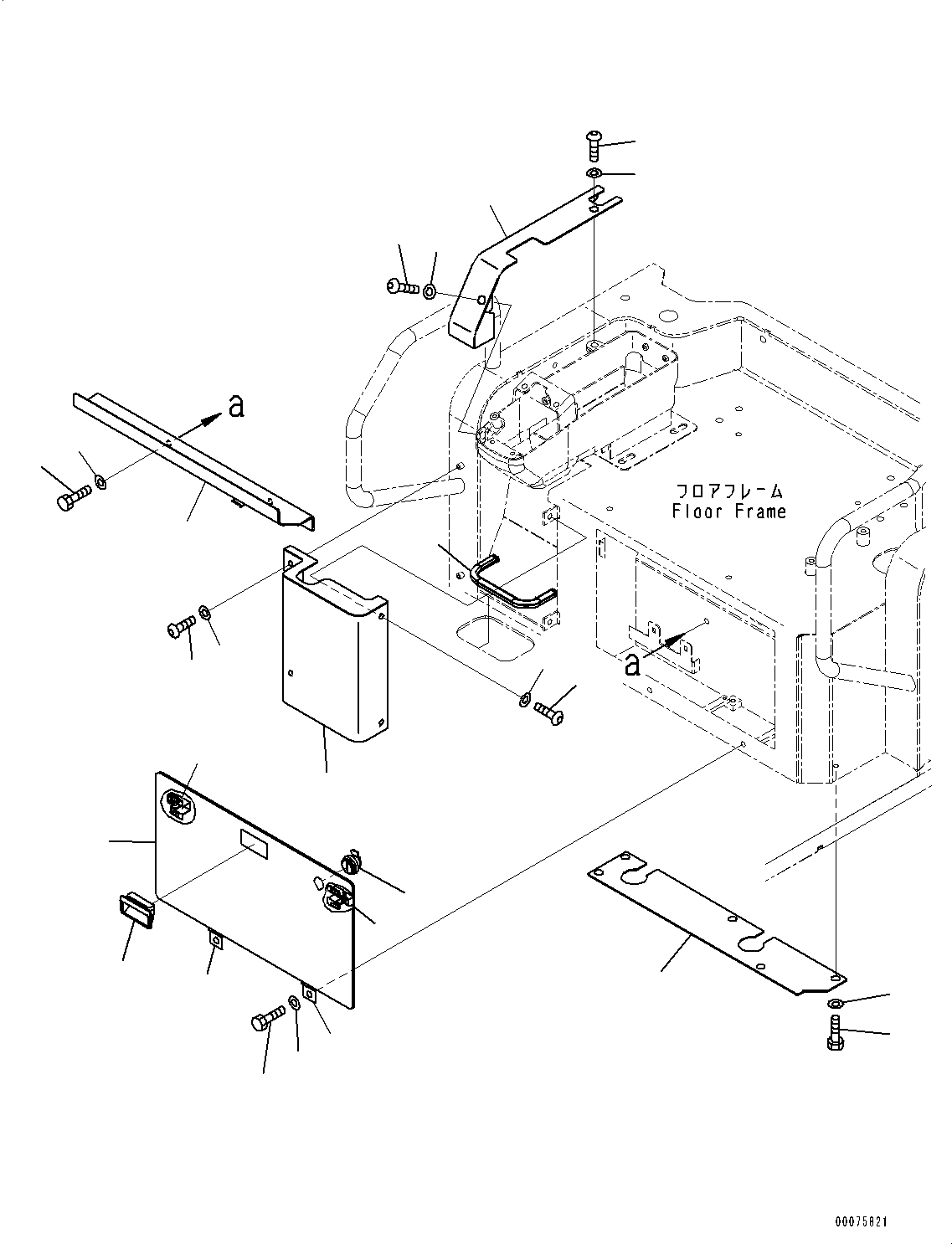 Excavators Komatsu / PC30MR-3 S/N 32725-UP (EU Spec.)(0000466c) / Floor Frame, Cover (#32725-33500)(K049018 : K1110-013018)